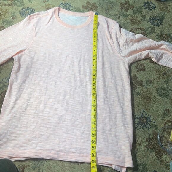 42-44 L Lightweight peach salmon long sleeve crewneck Lands’ End - Picture 9 of 9